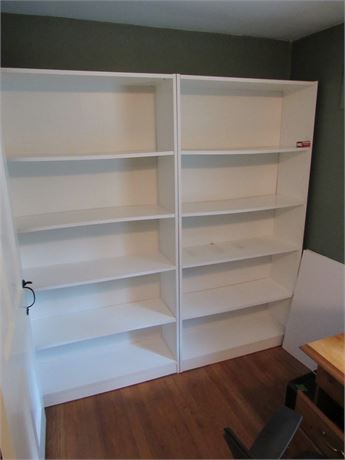 White Pressed Wood Bookcases 2