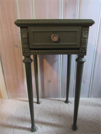 Vintage Wood Green Night Stand