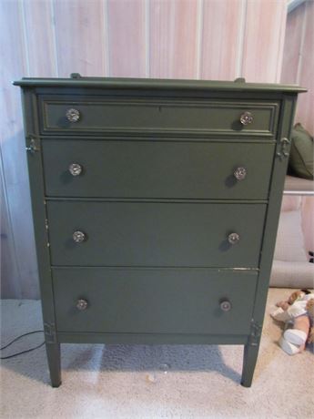 Vintage Sligh Green Wood Dresser