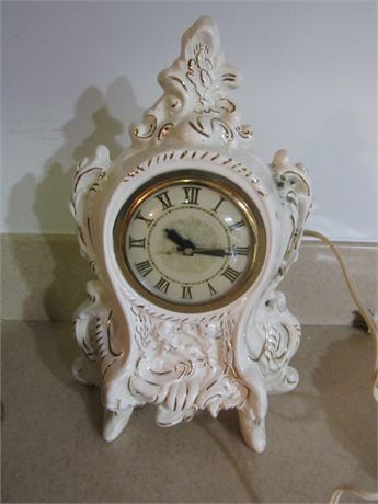 Vintage Lanshire Porcelain Mantel Clock