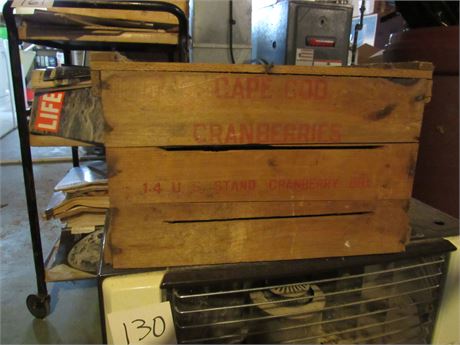 Cape Cod Cranberry Vintage Wood Crate