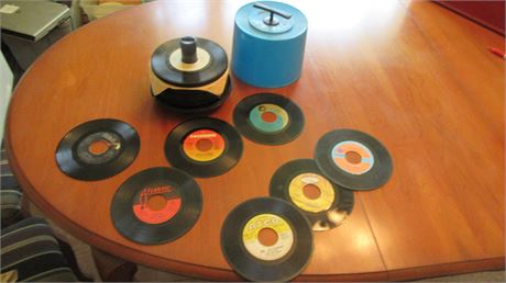 45 Rock Records Lot w/ Carrier