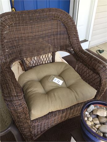 All-Weather Wicker Chair and Side Table