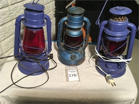 Vintage Dietz Lanterns Customized to Electric