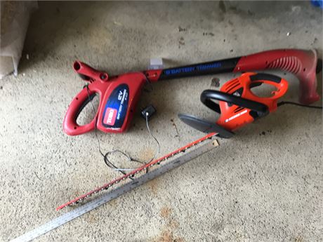 Toro Weed Trimmer and Black & Decker Hedge Trimmers