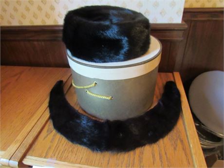 Vintage Fur Collar and Hat w/ Box