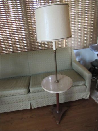 Vintage Floor Lamp w/ marble Table