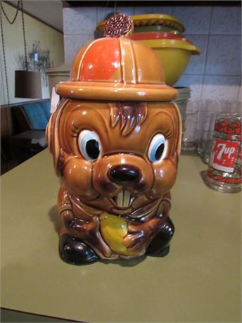 Vintage Beaver Cookie Jar