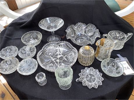 Assorted Vintage Glass Serveware