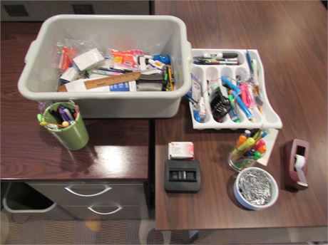 Office Supplies. Plastic Tub NOT included