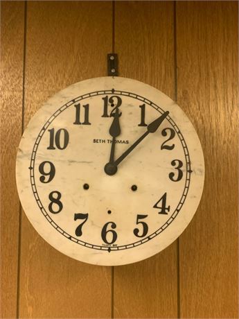 Antique Seth Thomas Marble Wall Clock, 39 Day Movement