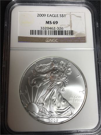 2009 US Silver Eagle NGC MS69