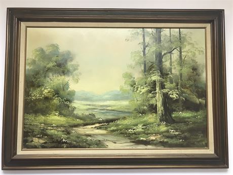 Brunatti (Italy/USA 20th C.) Oil on Canvas Landscape