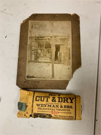 Tobacco Pouch and General Store Cabinet Card
