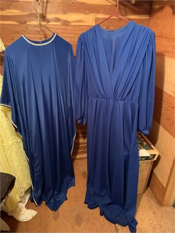 Vintage Anthony Richards  blue dress and kimono