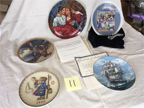 Vintage Porcelain Collector Plates Including: Hummel, Knowles, Limoges, & More