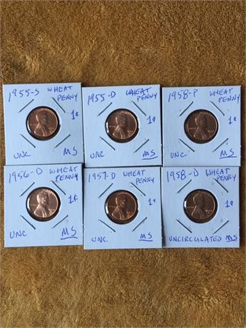 Uncirculated Wheat Penny Lot